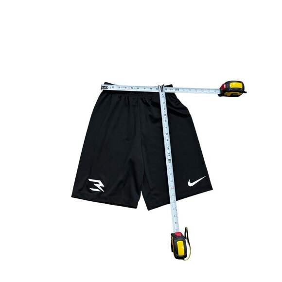 Nike 3 BRAND Shorts Size L 12/13 YRS Black Athletic Dri Fit Perfomance Solid log - Picture 3 of 5